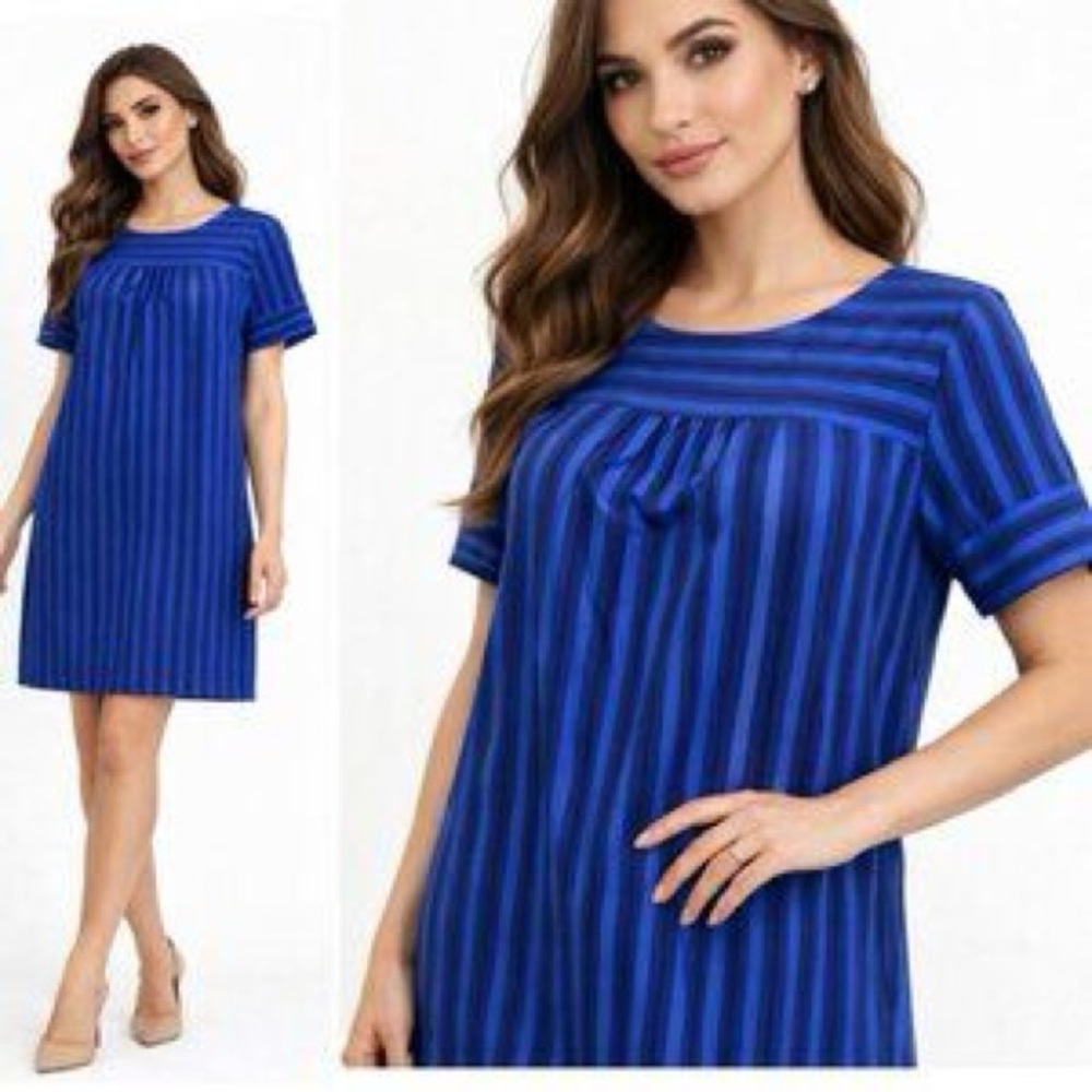 HD in Paris Blue and Navy Striped Top
